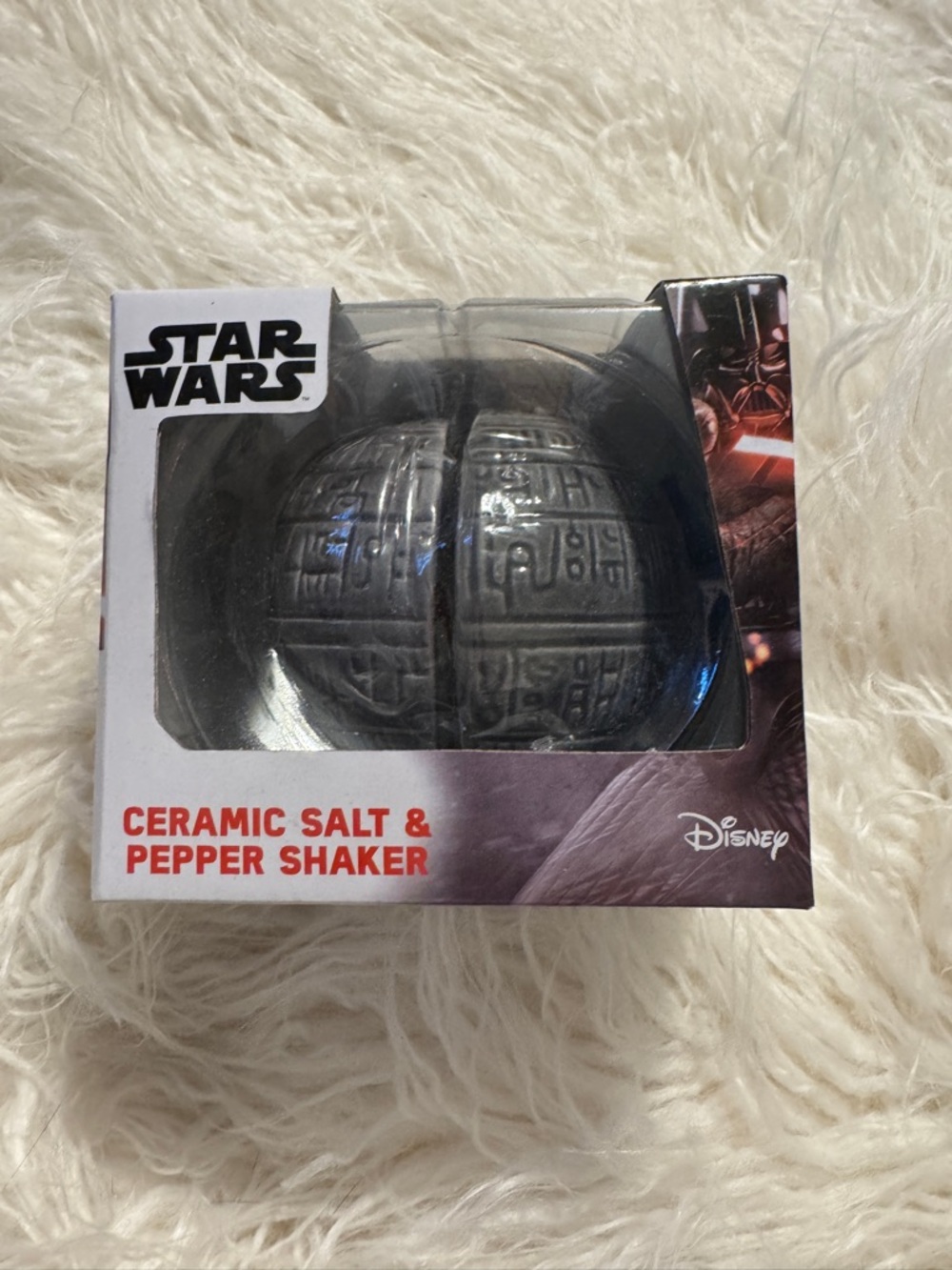 Disney Star Wars Death Star Ceramic Salt & Pepper Shakers - Black. Brand new